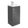 Apollo2 405mm Gloss Grey Floor Standing Vanity Unit - Modern Bathroom Storage Solution