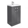 Apollo2 505mm Gloss Grey Freestanding Vanity Unit - Modern Bathroom Storage Solution
