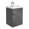 Apollo2 405mm Gloss Grey Wall Hung Vanity Unit | Modern Bathroom Storage Solution