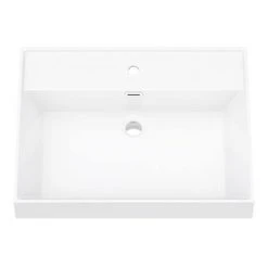 Arezzo Gloss White Freestanding Vanity Unit with Black Frame - 800mm inc. Basin -Vanity Units Shop AZ8WB2D d3 460