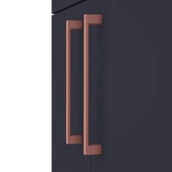 Arezzo 600 Matt Blue Freestanding Vanity Unit with Rose Gold Handles | Modern Bathroom Storage -Vanity Units Shop AZB6FSVRG d2 460