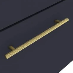 Arezzo 600mm Wall Hung Vanity Unit - Matt Blue with Brushed Brass Handle -Vanity Units Shop AZB6WHVBBIS d2 460