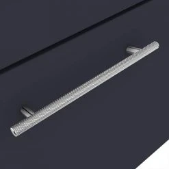 Arezzo Matt Blue Wall Hung Vanity Unit 600mm with Industrial Chrome Handle -Vanity Units Shop AZB6WHVCHIS d2 460