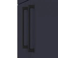 Arezzo 600mm Freestanding Vanity Unit with Countertop Basin - Blue with Black Handles -Vanity Units Shop AZBFSMB410 d1 460