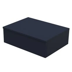 Arezzo Matt Blue Wall Hung Countertop Basin Shelf with Drawer - 600 x 450mm