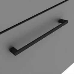 Arezzo Matt Grey Wall Hung Vanity Unit 800mm with Matt Black Handle -Vanity Units Shop AZG8WHVBK d2 460