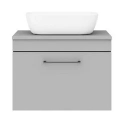 Arezzo Wall Hung Countertop Basin Unit - Grey with Black Handle - 600mm inc. Basin 10 Arezzo Wall Hung Countertop Basin Unit - Grey with Black Handle - 600mm inc. Basin -Vanity Units Shop AZGWHMB465 d4 460
