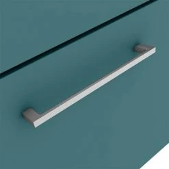 Arezzo Matt Green Wall Hung Vanity Unit with 1-Drawer & Chrome Handle - 500mm -Vanity Units Shop AZTG5WHVCH d2 460