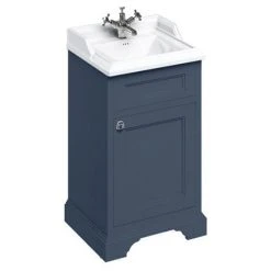 Burlington 50cm Freestanding Cloakroom Vanity Unit & Basin - Blue | Compact & Stylish Bathroom Storage