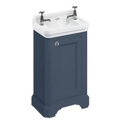 Burlington Freestanding Cloakroom Vanity Unit & Basin - Blue | Modern Bathroom Furniture