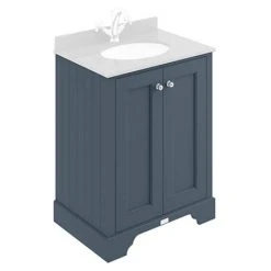 Bayswater Stiffkey Blue 600mm 2 Door Freestanding Basin Cabinet Only