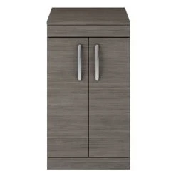 Brooklyn Floor Standing Countertop Vanity Unit - Grey Avola - 505mm with Chrome Handles | Freestanding Bathroom Furniture -Vanity Units Shop BFS5WTG d3 460
