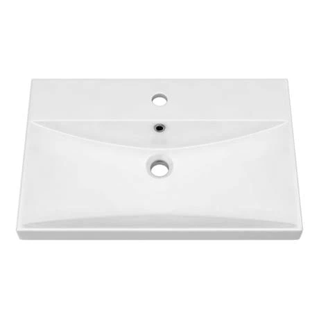 Brooklyn 600 Natural Oak Floor Standing 2 Drawer Vanity Unit with Thin-Edge Basin | Freestanding Bathroom Furniture 2 Brooklyn 600 Natural Oak Floor Standing 2 Drawer Vanity Unit with Thin-Edge Basin | Freestanding Bathroom Furniture - Image 2