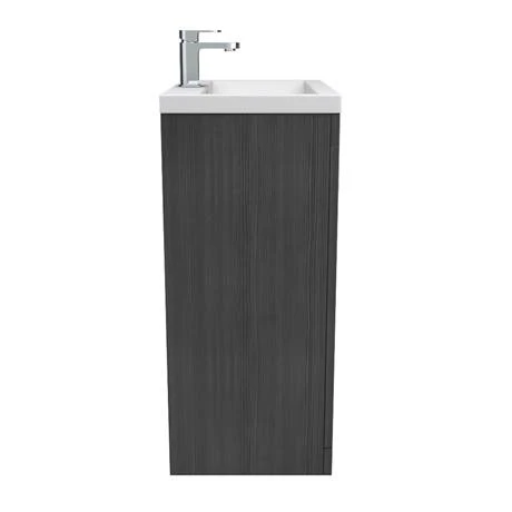 Brooklyn 600mm Black Freestanding Vanity Unit - Stylish 2 Door Floor Standing Bathroom Unit 6 Brooklyn 600mm Black Freestanding Vanity Unit - Stylish 2 Door Floor Standing Bathroom Unit - Image 6