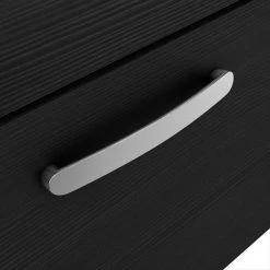 Brooklyn 500 Black Wall Hung 2 Drawer Vanity Unit with Thin-Edge Basin | Modern Bathroom Storage -Vanity Units Shop BWH5BLK2DTE nd2 460