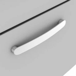 Brooklyn 500mm Grey Mist Wall Hung Vanity Unit with 2 Drawers | Modern Bathroom Storage -Vanity Units Shop BWH5GM2D d4 460