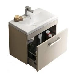 Brooklyn 500mm Stone Grey Wall Hung Vanity Unit with Single Drawer – Stylish & Space-Saving -Vanity Units Shop BWH5SG d3 460