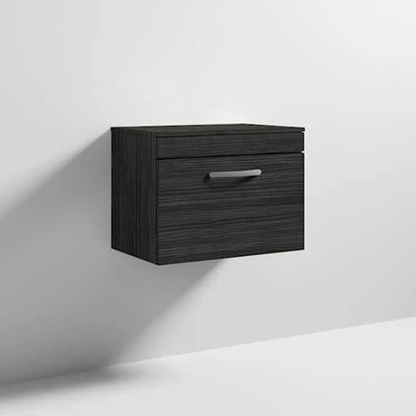Brooklyn Wall Hung Countertop Vanity Unit - Black - 605mm | Modern Bathroom Furniture 5 Brooklyn Wall Hung Countertop Vanity Unit - Black - 605mm | Modern Bathroom Furniture - Image 5
