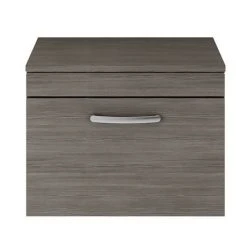 Brooklyn Wall Hung Countertop Basin Unit - Grey Avola - 605mm inc. Basin | Modern Bathroom Vanity -Vanity Units Shop BWH6WTG VES131 d1 460