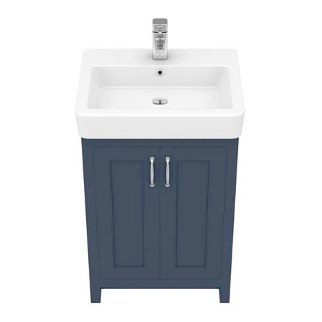 Chatsworth Traditional Blue Vanity Unit - 560mm Wide | Freestanding Bathroom Vanity 4 Chatsworth Traditional Blue Vanity Unit - 560mm Wide | Freestanding Bathroom Vanity - Image 4