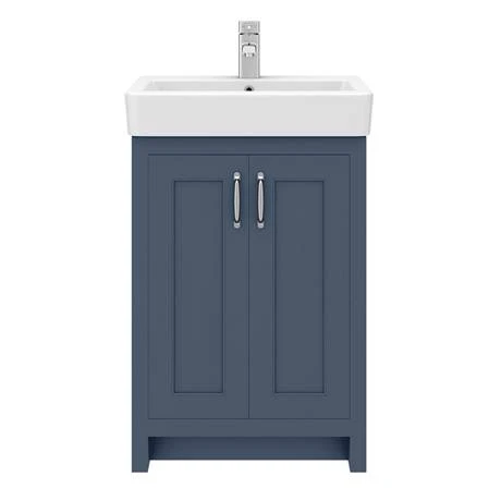 Chatsworth Traditional Blue Vanity Unit - 560mm Wide | Freestanding Bathroom Vanity 5 Chatsworth Traditional Blue Vanity Unit - 560mm Wide | Freestanding Bathroom Vanity - Image 5
