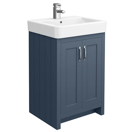 Chatsworth Traditional Blue Vanity Unit - 560mm Wide | Freestanding Bathroom Vanity 1 Chatsworth Traditional Blue Vanity Unit - 560mm Wide | Freestanding Bathroom Vanity