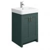 Chatsworth Traditional Green Vanity Unit - 560mm Wide Freestanding Bathroom Furniture