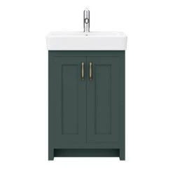 Chatsworth Traditional Green Vanity Unit - 560mm Wide Freestanding Bathroom Furniture -Vanity Units Shop C560GRN d3 460