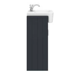 Chatsworth Traditional Graphite Semi-Recessed Vanity Unit - 600mm Wide | Freestanding Bathroom Vanity -Vanity Units Shop C600SRBLK D5 460
