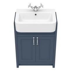 Chatsworth Traditional Blue Semi-Recessed Vanity Unit - 600mm Wide | Freestanding Bathroom Vanity 9 Chatsworth Traditional Blue Semi-Recessed Vanity Unit - 600mm Wide | Freestanding Bathroom Vanity -Vanity Units Shop C600SRBLU D3 460