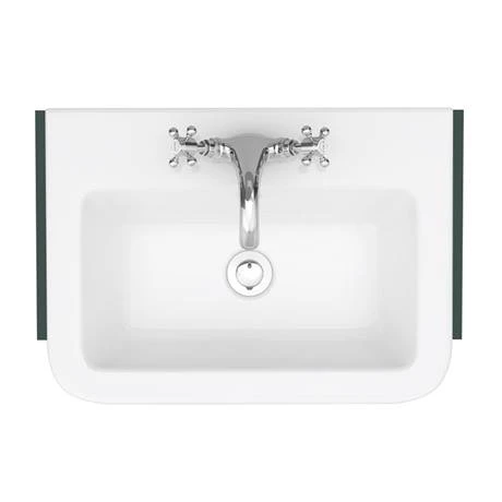 Chatsworth Traditional Green Semi-Recessed Vanity - 600mm Wide | Freestanding Bathroom Unit 2 Chatsworth Traditional Green Semi-Recessed Vanity - 600mm Wide | Freestanding Bathroom Unit - Image 2