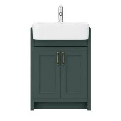 Chatsworth Traditional Green Semi-Recessed Vanity - 600mm Wide | Freestanding Bathroom Unit 7 Chatsworth Traditional Green Semi-Recessed Vanity - 600mm Wide | Freestanding Bathroom Unit -Vanity Units Shop C600SRGRN d2 460