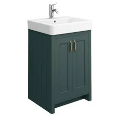Chatsworth Traditional Green 560mm Vanity Sink with 300mm Cupboard Unit - Freestanding Vanity Unit 8 Chatsworth Traditional Green 560mm Vanity Sink with 300mm Cupboard Unit - Freestanding Vanity Unit -Vanity Units Shop C825GRN d2 460