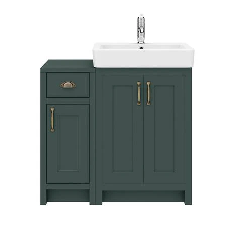 Chatsworth Traditional Green 560mm Vanity Sink with 300mm Cupboard Unit - Freestanding Vanity Unit 5 Chatsworth Traditional Green 560mm Vanity Sink with 300mm Cupboard Unit - Freestanding Vanity Unit - Image 5