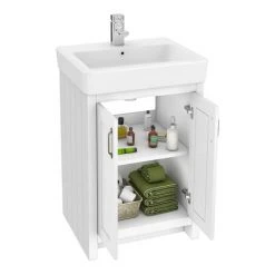Chatsworth Traditional White 560mm Vanity Sink with 300mm Cupboard Unit - Stylish Bathroom Furniture Pack 10 Chatsworth Traditional White 560mm Vanity Sink with 300mm Cupboard Unit - Stylish Bathroom Furniture Pack -Vanity Units Shop C825WHT d5 460