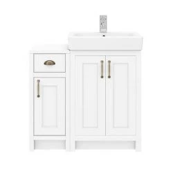 Chatsworth Traditional White 560mm Vanity Sink with 300mm Cupboard Unit - Stylish Bathroom Furniture Pack 11 Chatsworth Traditional White 560mm Vanity Sink with 300mm Cupboard Unit - Stylish Bathroom Furniture Pack -Vanity Units Shop C825WHT n d1 460