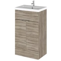 Hudson Reed Fusion Driftwood 505x360mm Freestanding Vanity Unit & Basin - Stylish Bathroom Furniture