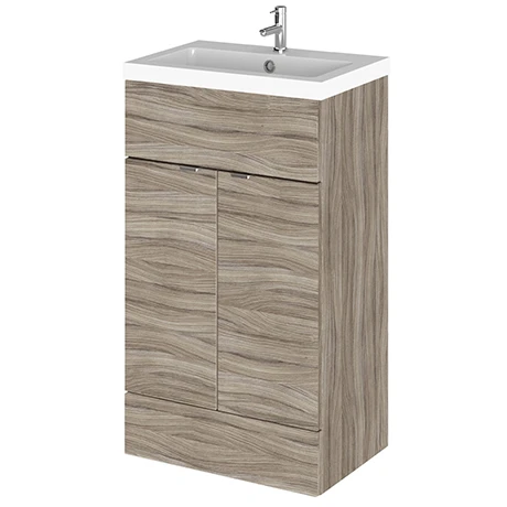 Hudson Reed Fusion Driftwood 505x360mm Freestanding Vanity Unit & Basin - Stylish Bathroom Furniture 1 Hudson Reed Fusion Driftwood 505x360mm Freestanding Vanity Unit & Basin - Stylish Bathroom Furniture