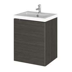 Hudson Reed Fusion 400mm Hacienda Black Wall Hung Vanity Unit & Basin | Modern Bathroom Storage