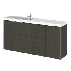 Hudson Reed Fusion 1000mm Hacienda Black Wall Hung Unit & Basin | Compact Modern Design