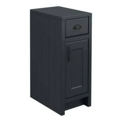 Chatsworth Traditional Graphite Double Basin Vanity & Cupboard Unit with Matt Black Handles - Premium Bathroom Furniture -Vanity Units Shop CBLK142PKMB d3 460