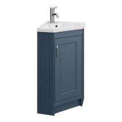 Chatsworth Traditional Blue Corner Vanity Unit - Freestanding Bathroom Storage 7 Chatsworth Traditional Blue Corner Vanity Unit - Freestanding Bathroom Storage -Vanity Units Shop CHATCRNBLU d4 460