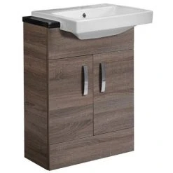 Tavistock Courier 600mm Semi-Countertop Unit & Basin - Havana Oak | Freestanding Vanity Unit