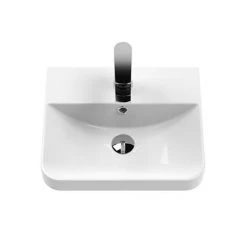 Cruze 400mm Curved Gloss White Vanity Unit - Stylish Freestanding Bathroom Storage -Vanity Units Shop CRZ4VW d3 460