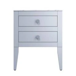 Crosswater Canvass Storm Grey Matt 600mm Double Drawer Unit with Carrara Marble Effect Worktop | Wall Hung Vanity Unit 5 Crosswater Canvass Storm Grey Matt 600mm Double Drawer Unit with Carrara Marble Effect Worktop | Wall Hung Vanity Unit -Vanity Units Shop CV600WLSG D1 460