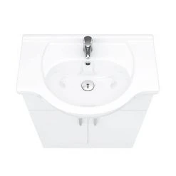 Cove White 650mm Freestanding Vanity Unit - Sleek Modern Bathroom Storage -Vanity Units Shop CV650 D4 460