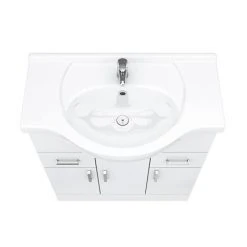 Cove White 750mm Freestanding Vanity Unit - Modern Bathroom Furniture 10 Cove White 750mm Freestanding Vanity Unit - Modern Bathroom Furniture -Vanity Units Shop CV750 D4 460