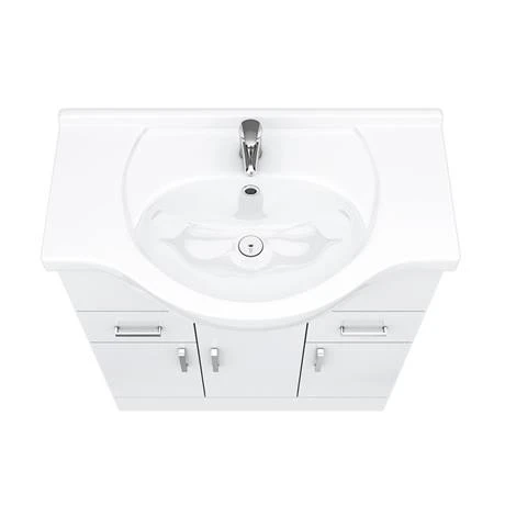 Cove White 750mm Freestanding Vanity Unit - Modern Bathroom Furniture 5 Cove White 750mm Freestanding Vanity Unit - Modern Bathroom Furniture - Image 5