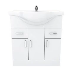 Cove White 750mm Freestanding Vanity Unit - Modern Bathroom Furniture 11 Cove White 750mm Freestanding Vanity Unit - Modern Bathroom Furniture -Vanity Units Shop CV750 D5 460