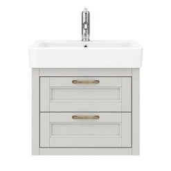 Chatsworth Traditional Grey 560mm 2 Drawer Wall Hung Vanity Unit -Vanity Units Shop CWH560GRY2D d4 460